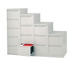 Classificatore Bisley per cartelle sospese 4 cassetti cassetti argento
