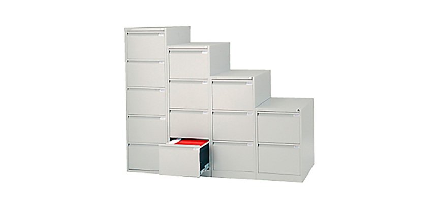 Classificatore Bisley per cartelle sospese 4 cassetti cassetti argento