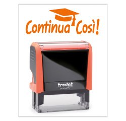 Timbro Trodat Printy 4912 "Continua cosi" arancione