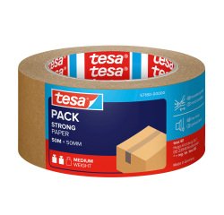 Nastro per imballo in carta tesapack® STRONG PAPER, 50 mm x 50 m, avana