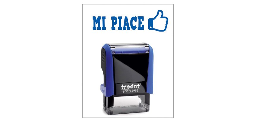 Timbro Trodat Printy 4910 "Mi piace" blu