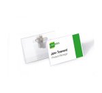 DURABLE Standard Name Badge with Combi Clip Landscape 90 x 54 mm Pack of 50