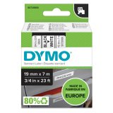 Dymo D1 S0720830 / 45803 Authentic Label Tape Self Adhesive Black Print on White 19 mm x 7m