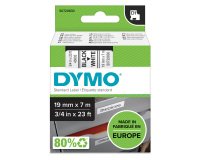 DYMO S0720830 Nastro Standard D1, 19 mm x 7 m, Nero su Bianco