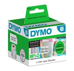 Dymo LW S0722540 / 11354 Authentic Multipurpose Labels White 32 x 57 mm 1000 Labels