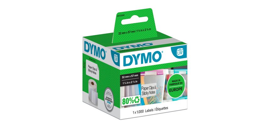 Dymo LW S0722540 / 11354 Authentic Multipurpose Labels White 32 x 57 mm 1000 Labels