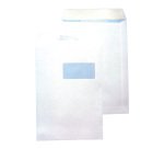 Buste a sacco Pigna 100 g/m² bianco con finestra chiusura autoadesiva 500 unità