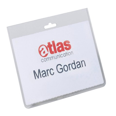 DURABLE Standard Name Badge Landscape 90 x 60 mm Pack of 20