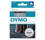 DYMO S0720600 Nastro Standard D1, 12 mm x 7 m, Bianco su Trasparente