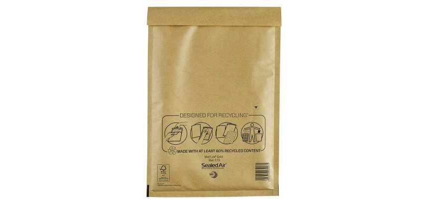 Buste imbottite Sealed Air F/3 - 22 x 33 cm - 79 g/m² avana senza finestra chiusura autoadesiva - 50 unità