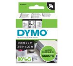 Dymo D1 S0720670 / 40910 Authentic Label Tape Self Adhesive Black Print on Clear 9 mm x 7m