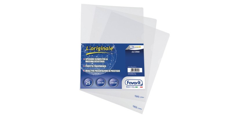 Buste a ''L'' FAVORIT The Original A4 universale Trasparente naturene 25 unità