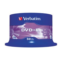 Verbatim DVD+R 16x 4.7 GB Pack of 50