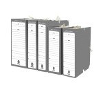 Archive folders with Bruneau ties 25 x 35 cm, 12 cm spine in sturdy gray cardboard, 25 units