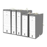 Archive folders with Bruneau ties 25 x 35 cm, 12 cm spine in sturdy gray cardboard, 25 units