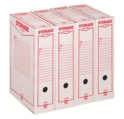 Scatole archivio in cartone bianco formato legale Storage Acco King Mec dorso 9 cm 32 unità