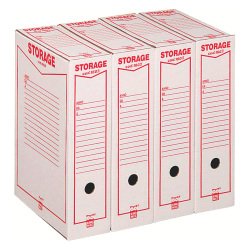 Scatole archivio in cartone bianco formato legale Storage Acco King Mec dorso 9 cm 32 unità