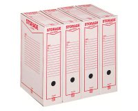 Scatole archivio in cartone bianco formato legale Storage Acco King Mec dorso 9 cm 32 unità