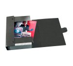 Scatole progetto Esselte Delso Line dorso 8 cm 25 x 35 colore grigio / bianco