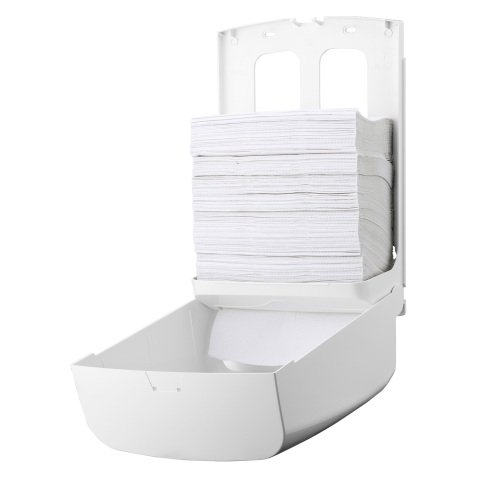 Hand Towel Dispenser Large Plastic Wall Mountable White 29 x 14.5 x 42.5 cm
