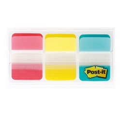 Index Post-it Strong Assortiti senza rigatura 25,4 x 38,1 mm 2,5 x 3,8 cm 3 unità da 22 segnapagina