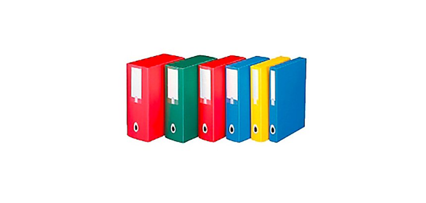 Speciale promozione composta da 15 Scatole in polipropilene Progetto Plus Leonardi dorso 6 cm colore blu di cui 2 in omaggio