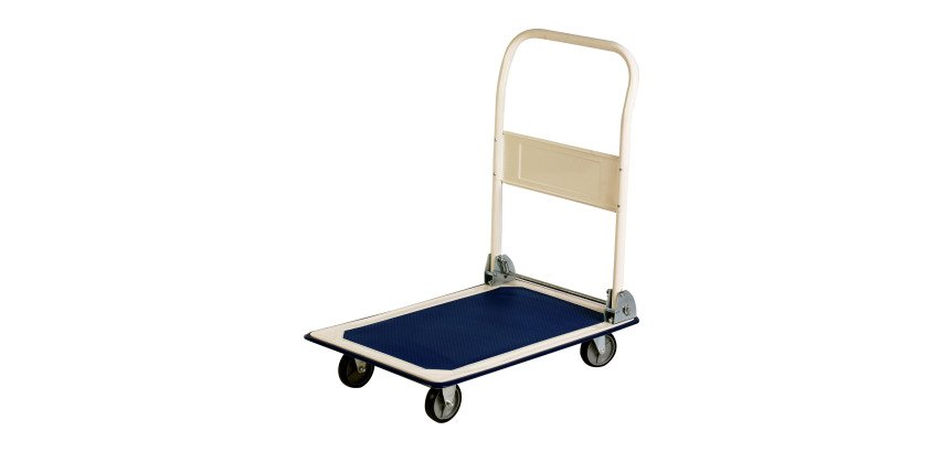 Carrello con pianale orizzontale in lamiera rinforzata, portata 150 kg