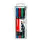 STABILO OHPen permanently 842/4 Fiber Green / Red / Blue / Black Pack 4