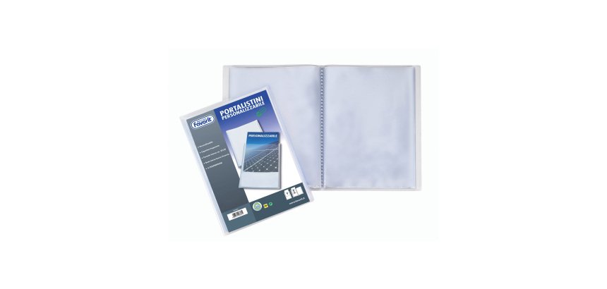 Portalistini FAVORIT Personalizzabile A4+ polipropilene 22 x 30 cm trasparente 40 buste - 80 viste