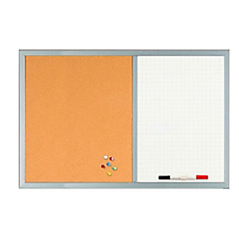 Lavagna doppia sughero Bi-Office bianco 90 x 60 cm