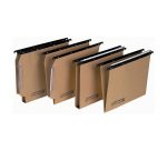 Cartelle Sospese Ecologica per Cassetti interasse 33 cm Fondo a V, Confezione da 25 p.zi, Colore Avana