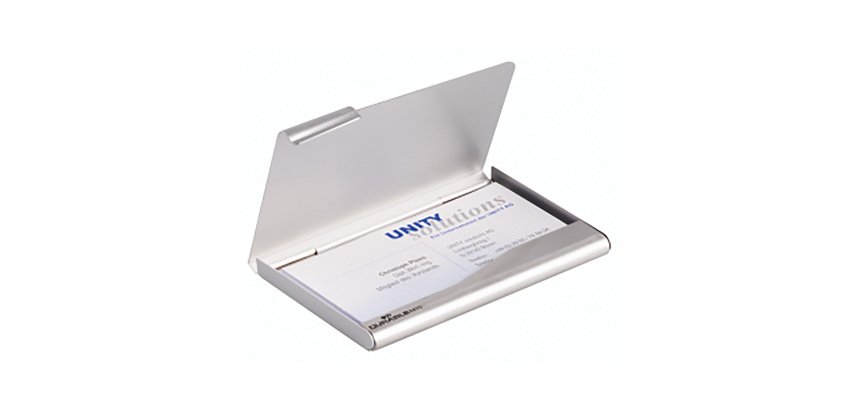 Portabiglietti da visita DURABLE Tascabile Argento 57 x 90 mm 20 Biglietti alluminio 9 x 1 x 5,7 cm