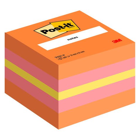 Post-it Sticky Notes Cube 51 x 51 mm Assorted Colours 400 Sheets