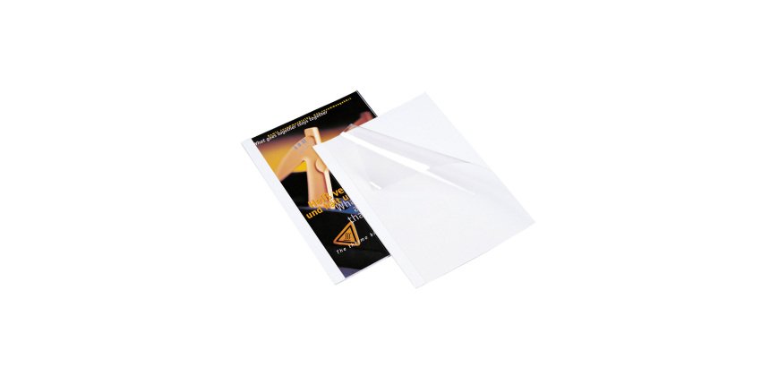 Copertine ThermaBind GBC A4 pvc bianco 100 unità 1,5mm per rilegare fino a 15 fogli