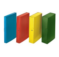 Confezione convenienza 5+5 Scatole progetto Bruneau giallo in cartone rivestito dorso 2 cm 25 x 35 cm