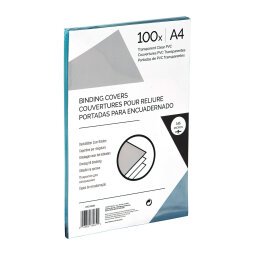 Copertine in PVC 200 microns trasparente 100 unità