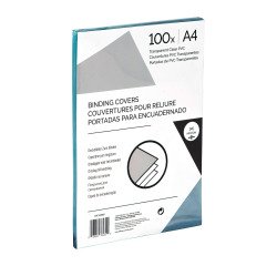 Copertine in PVC 200 microns trasparente 100 unità