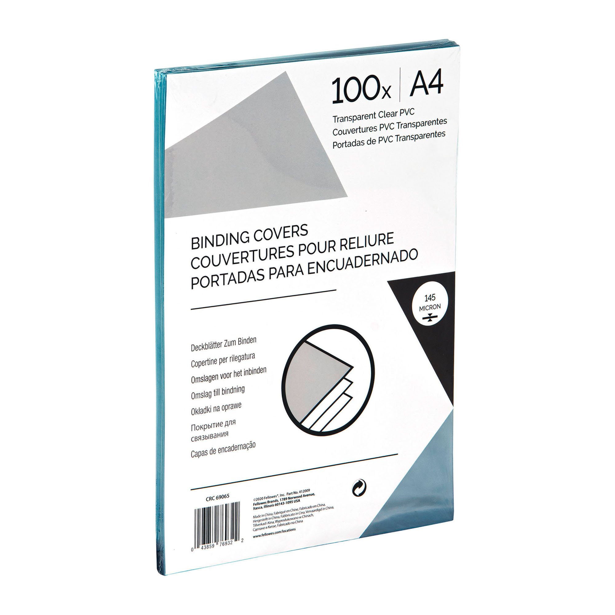 Office Depot Binding Covers A4 PVC 240 Microns Transparent Pack of 100