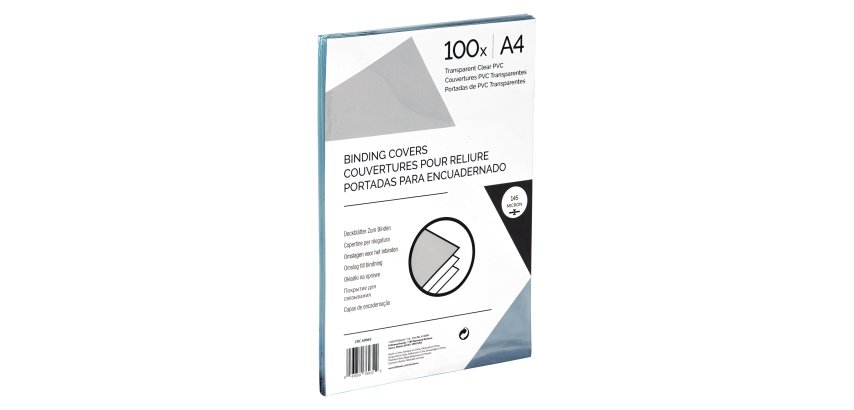 Copertine in PVC A4 pvc 145 microns trasparente 100 unità