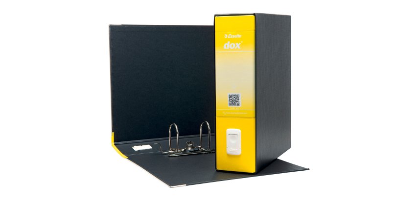 Registratore Commerciale dorso 8 cm Dox Esselte giallo in confezione convenienza 11+1 in omaggio