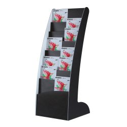 Paperflow Freestanding Literature Display Curved Multi-Format Black