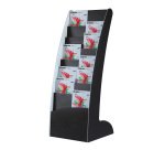 Paperflow Freestanding Literature Display Curved Multi-Format Black