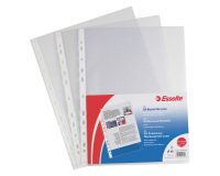 Buste a perforazione Universale Esselte Office 22 x 30 cm trasparente polipropilene finitura goffrata a buccia d'arancia spessore medio 50 unità
