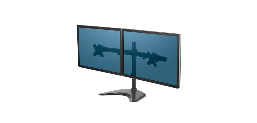 Fellowes Professional Series Dual Horizontal Monitor Arm Height Adjustable Up to 27 inch Black