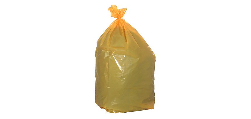 Sacchi della spazzatura 110 lt Giallo 72 x 110 cm 100 unità