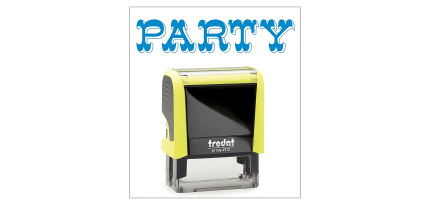 Timbro Trodat Printy 4912 "Party" giallo neon