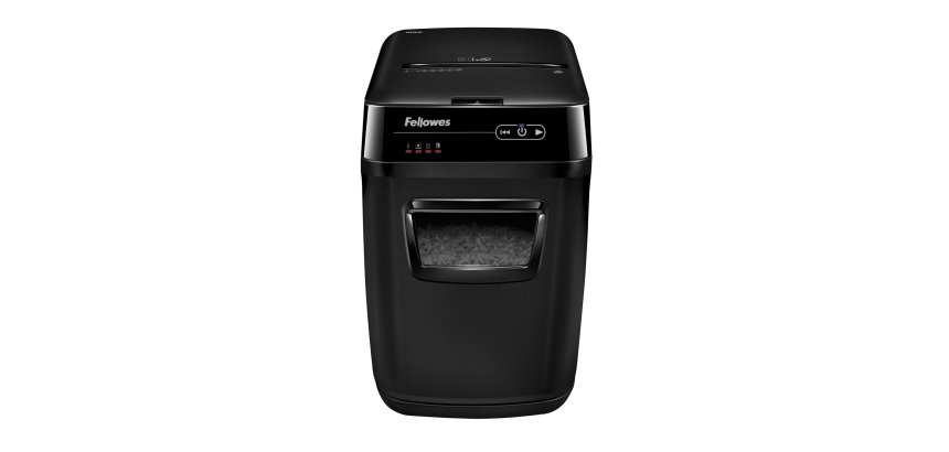 Distruggidocumenti Fellowes Automax 200M, taglio a microframmento, 200 fogli, nero