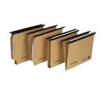 Cartelle Sospese Ecologica per Cassetti interasse 33 cm Fondo a V, Confezione da 25 p.zi, Colore Avana
