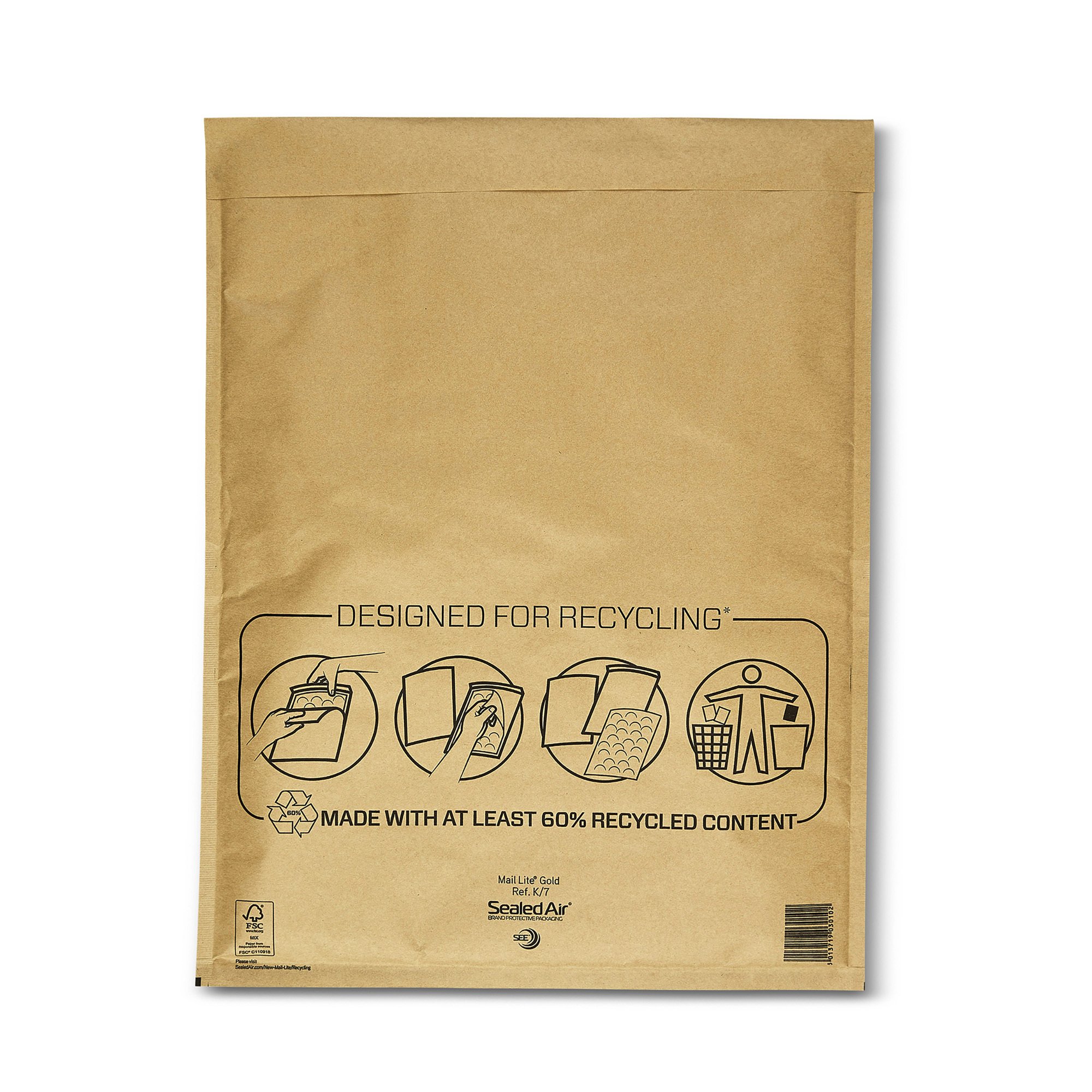 100 Buste A Bolle 7.25x12 Pollici - Qualità #1 USA Kraft, Per - Foto 7