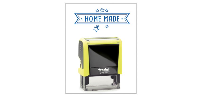 Timbro Trodat Printy 4912 "Home made" giallo neon